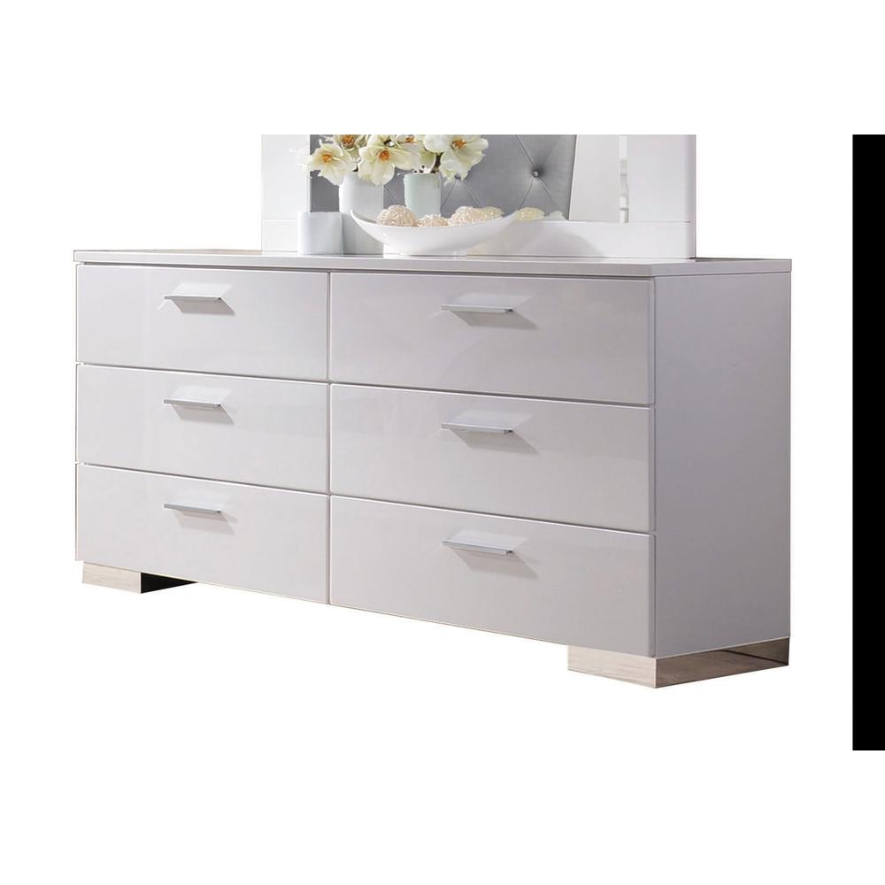 Lorimar Dresser White & Chrome Leg. Picture 1