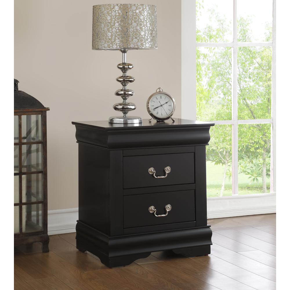 Louis Philippe Nightstand Black. Picture 4
