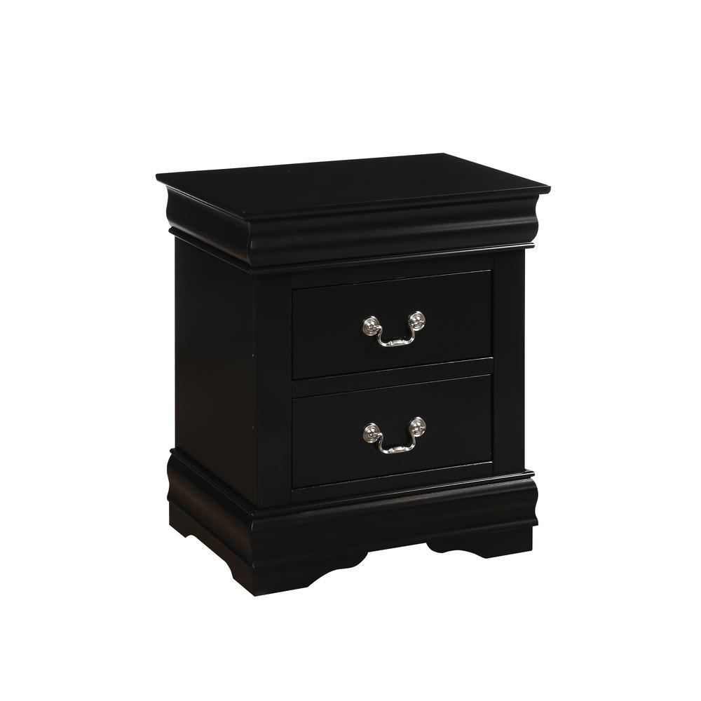 Louis Philippe Nightstand Black. Picture 1