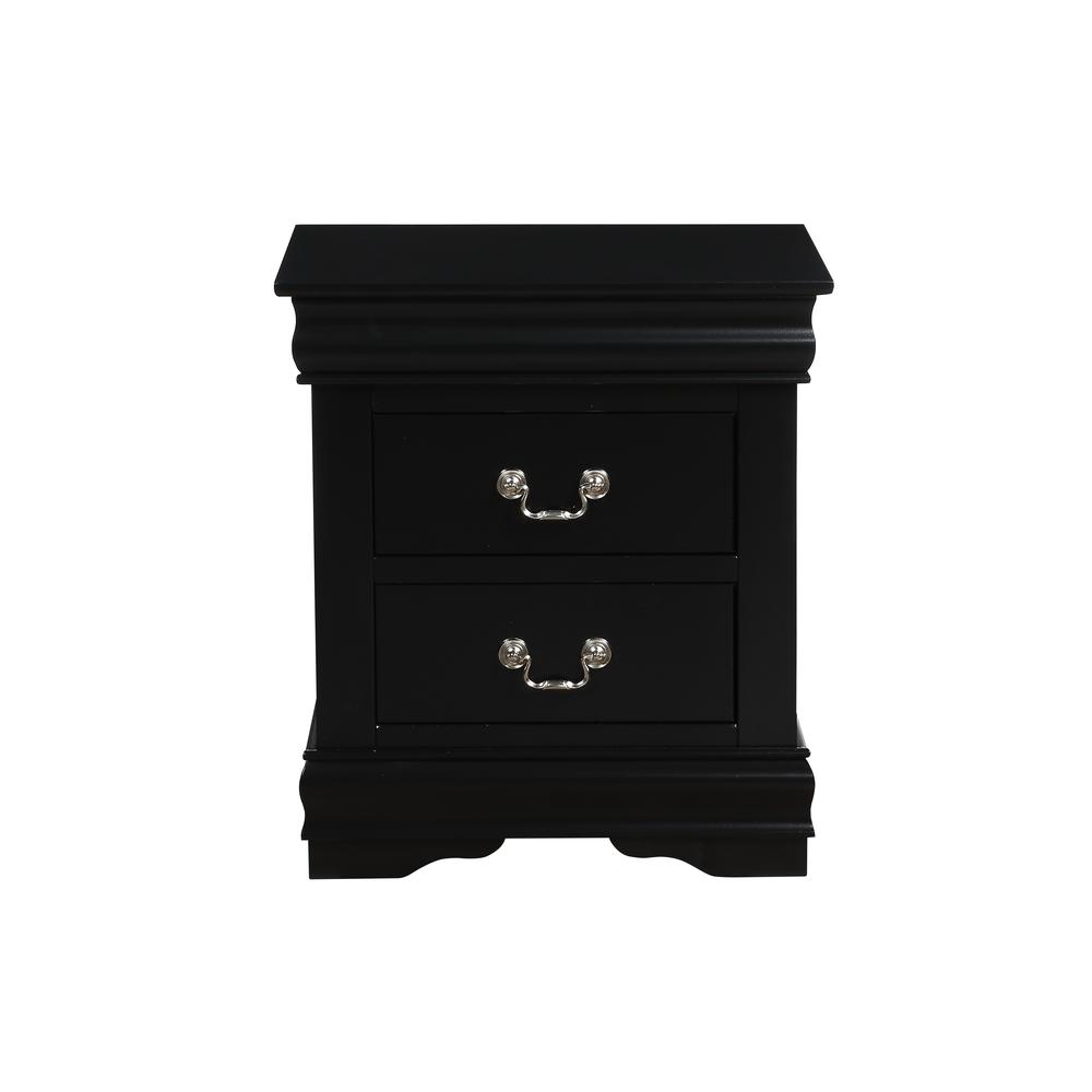 Louis Philippe Nightstand Black. Picture 2