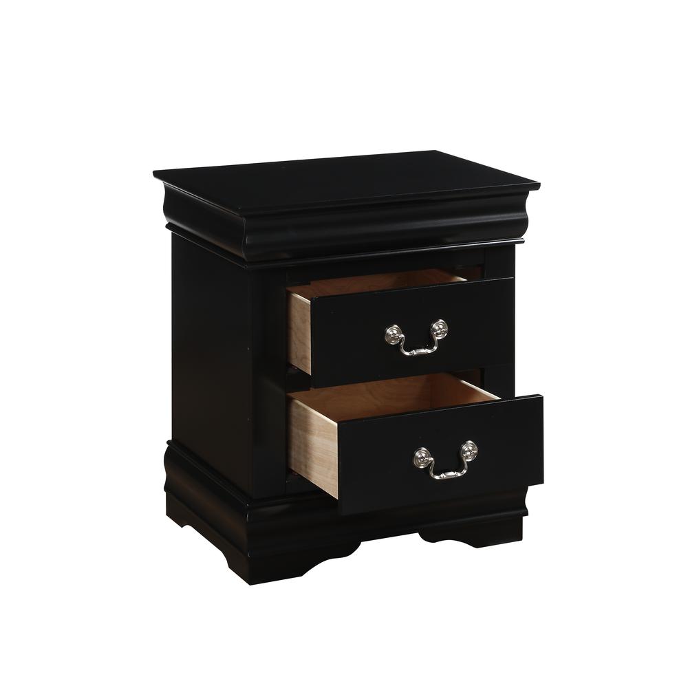 Louis Philippe Nightstand Black. Picture 3