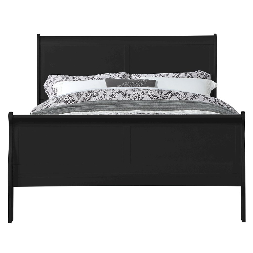 Louis Philippe Twin Bed Black. Picture 3