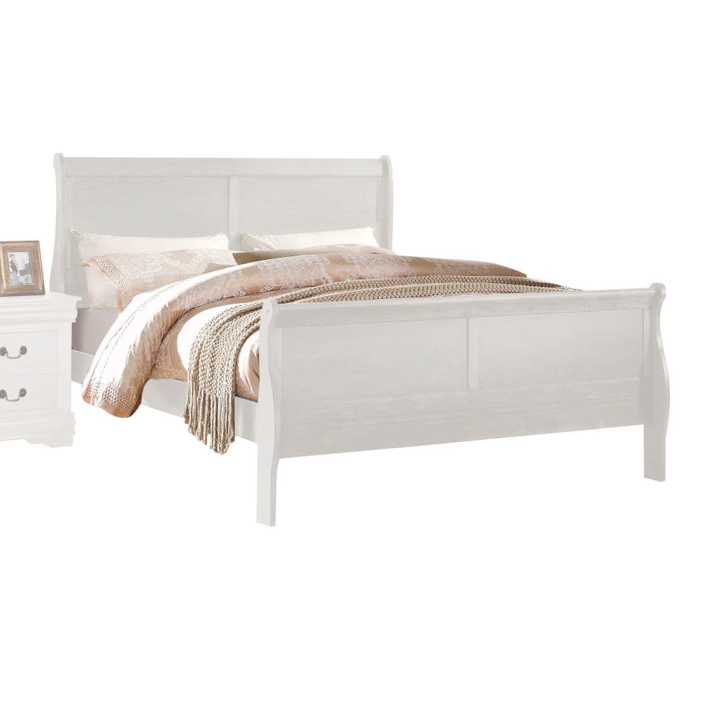 Louis Philippe Eastern King Bed White. Picture 3