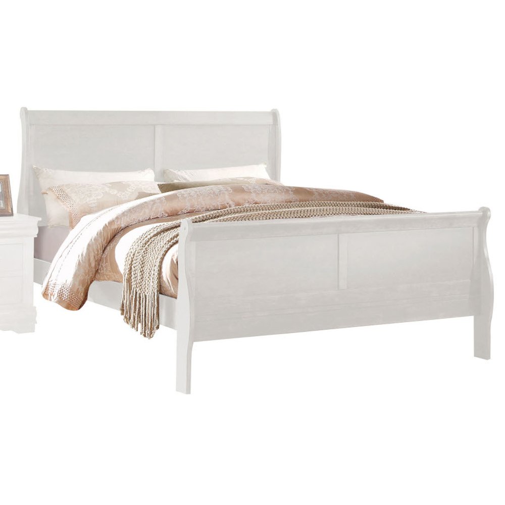 Louis Philippe Queen Bed White. Picture 3