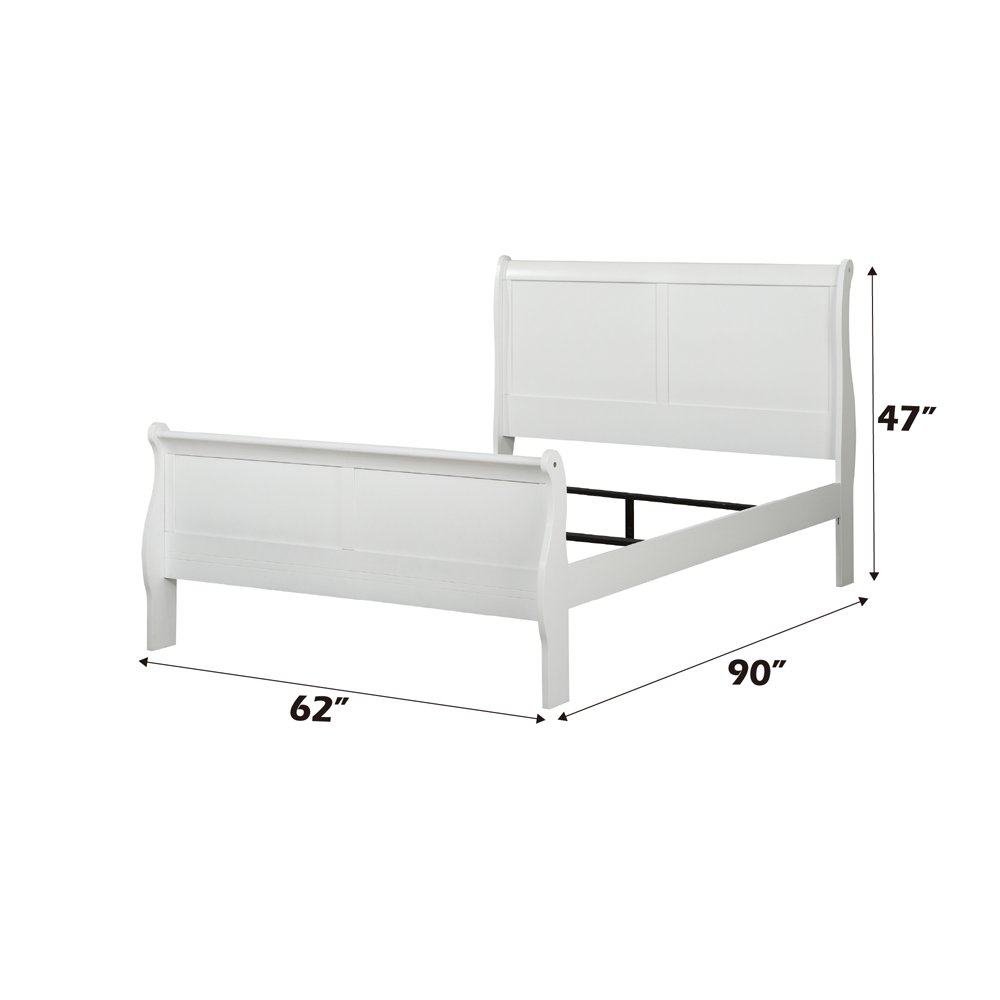 Louis Philippe Queen Bed White. Picture 6