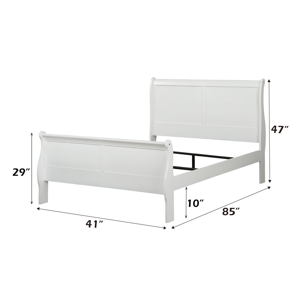 Louis Philippe Twin Bed White. Picture 4