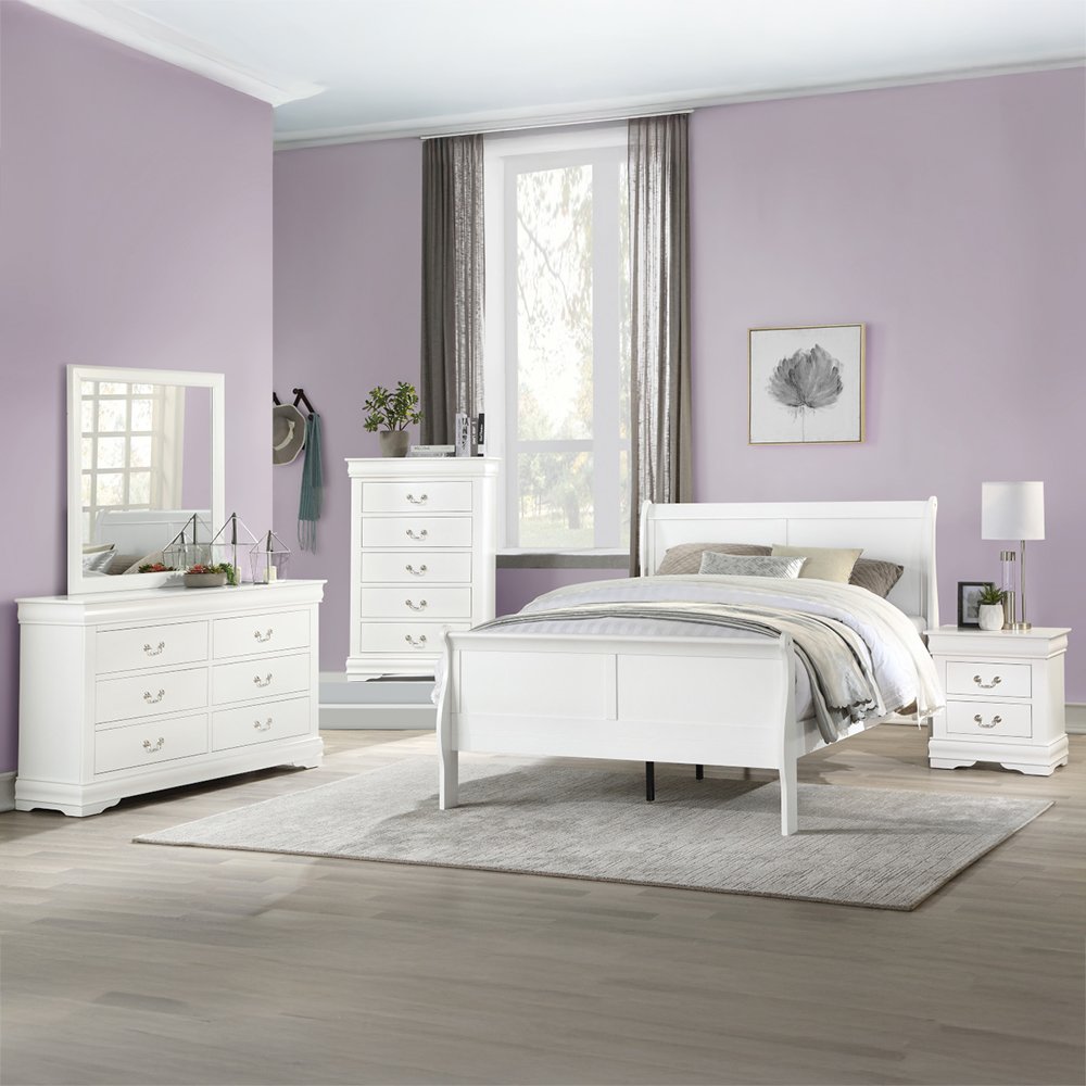 Louis Philippe Twin Bed White. Picture 5