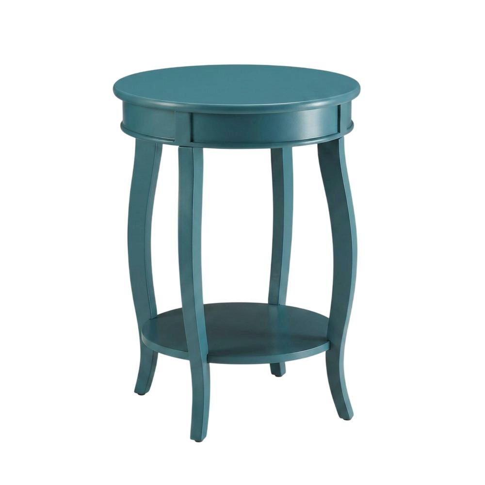 Teal, Accent Side Table, Quality Build, Durable Wood Frame. Picture 1