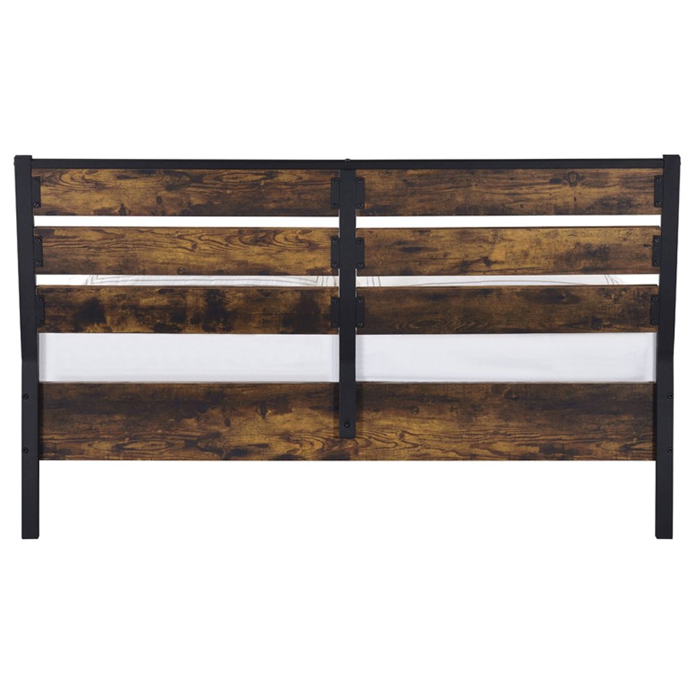 Juvanth Eastern King Bed Rustic Oak & Black. Picture 5