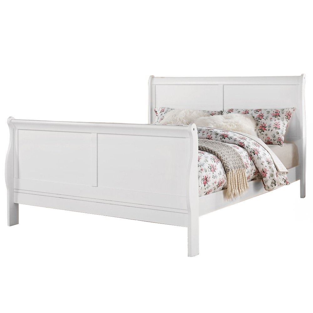 Louis Philippe III Eastern King Bed White. Picture 2