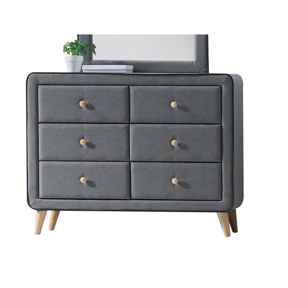 Valda Dresser Light Gray Fabric. Picture 2