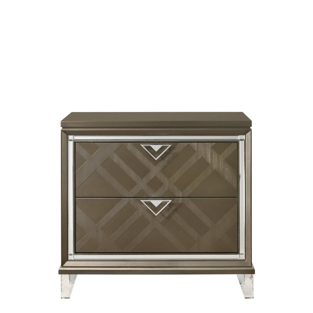 Skylar Nightstand Dark Champagne. Picture 3