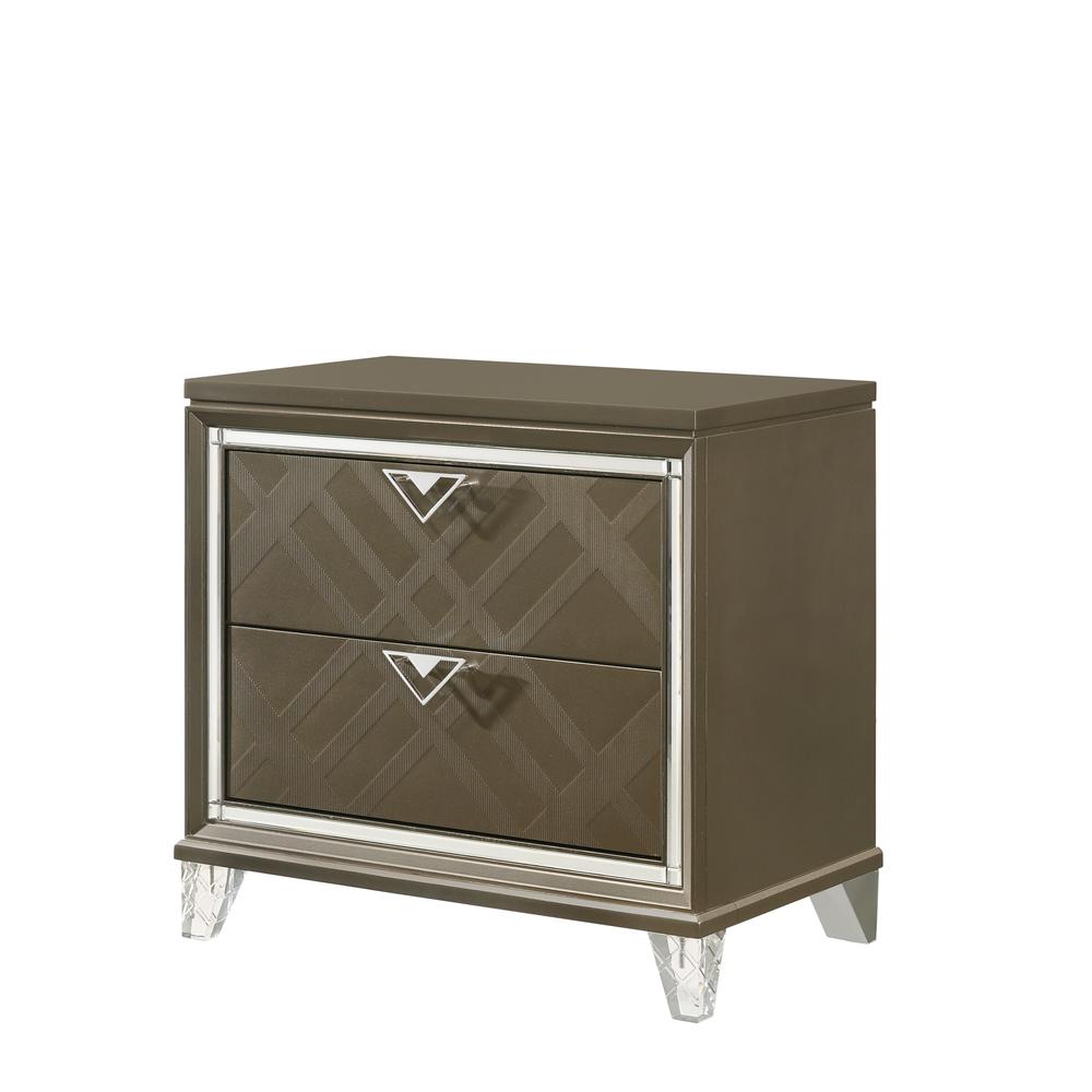 Nightstand in Dark Champagne. Picture 1