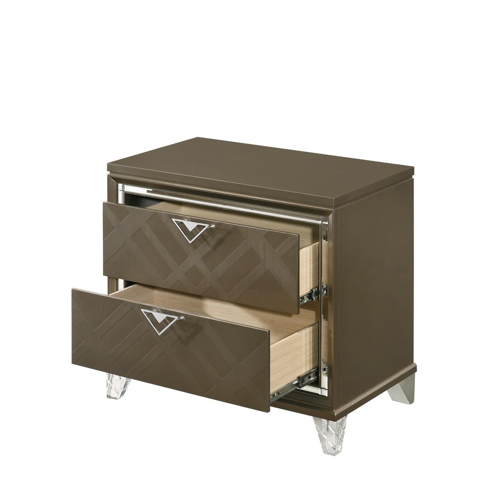 Nightstand in Dark Champagne. Picture 2