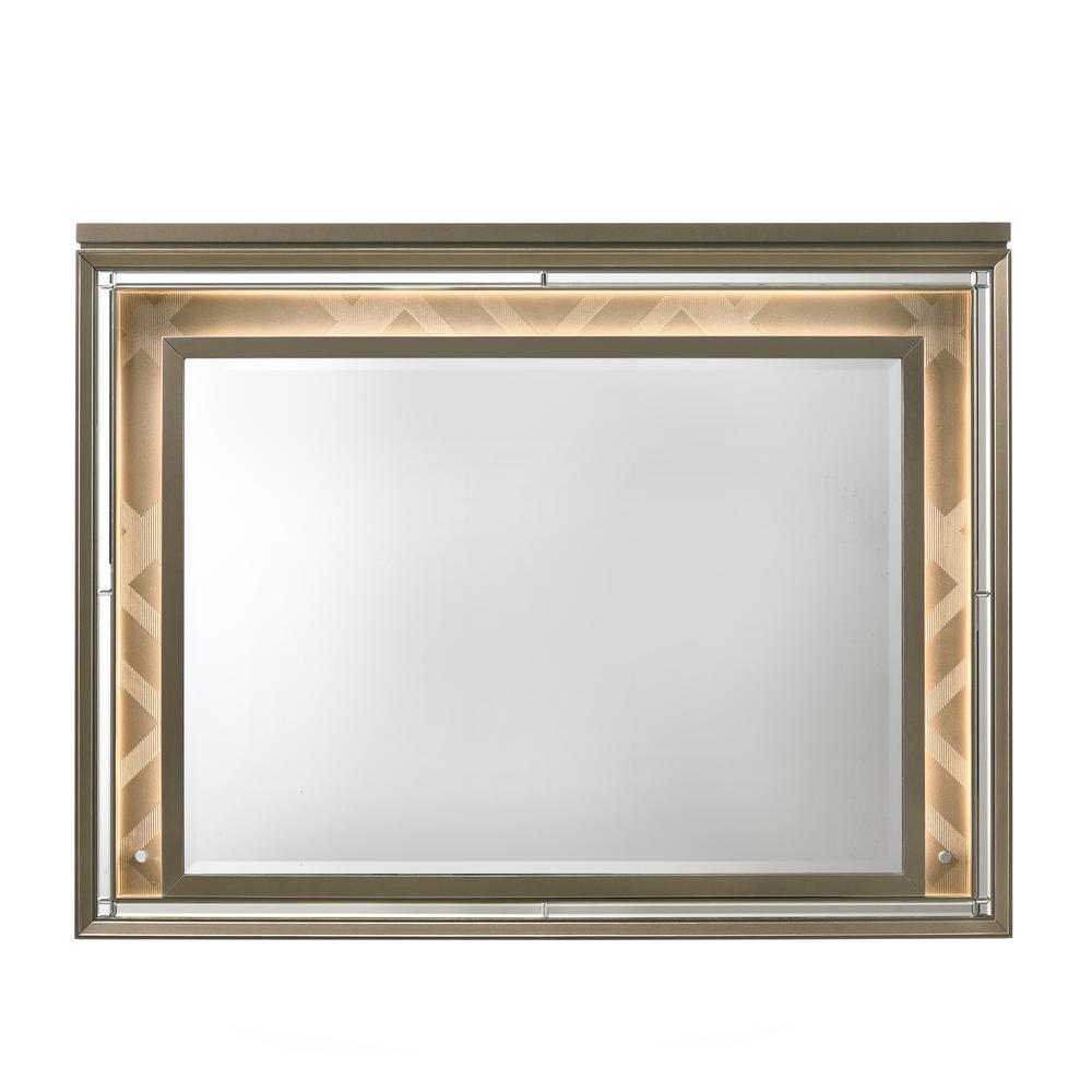 Skylar Mirror w/LED LED & Dark Champagne. Picture 1