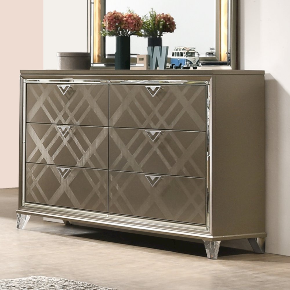 Skylar Dresser Dark Champagne. Picture 1