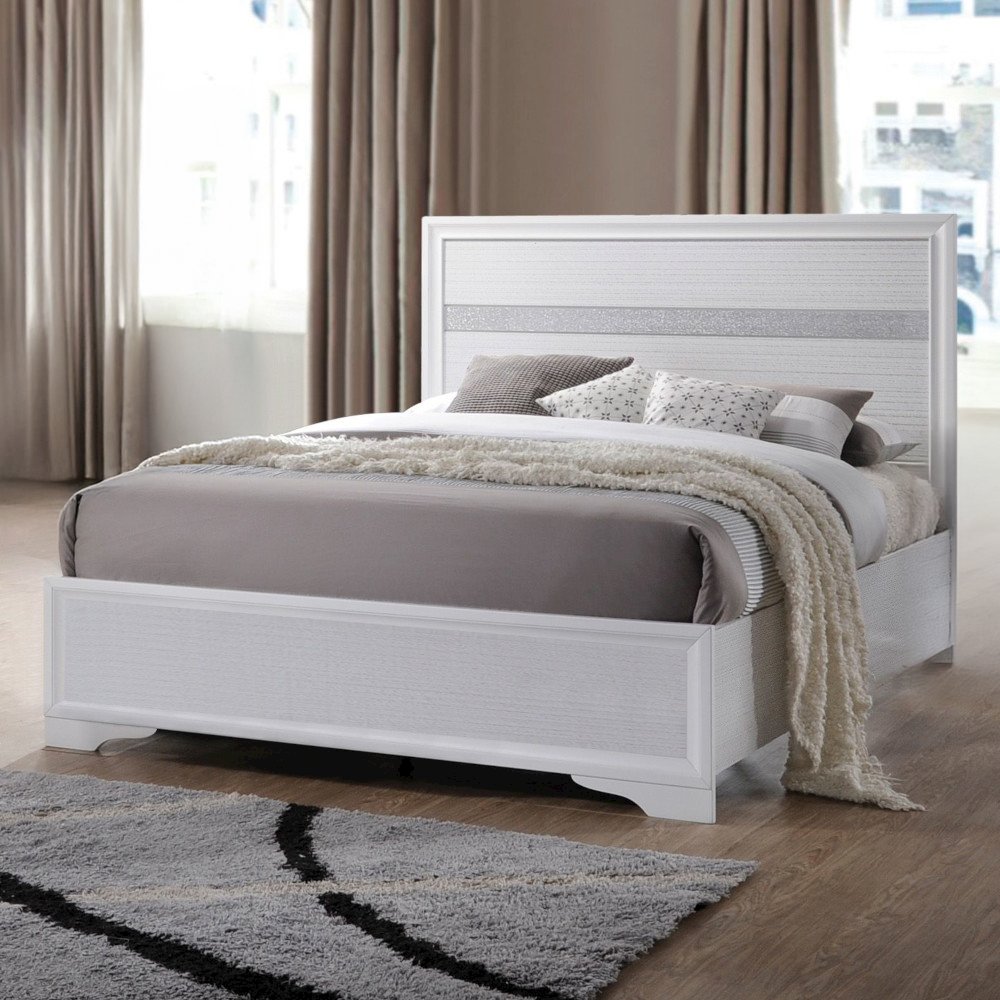 Naima Full Bed White. Picture 1