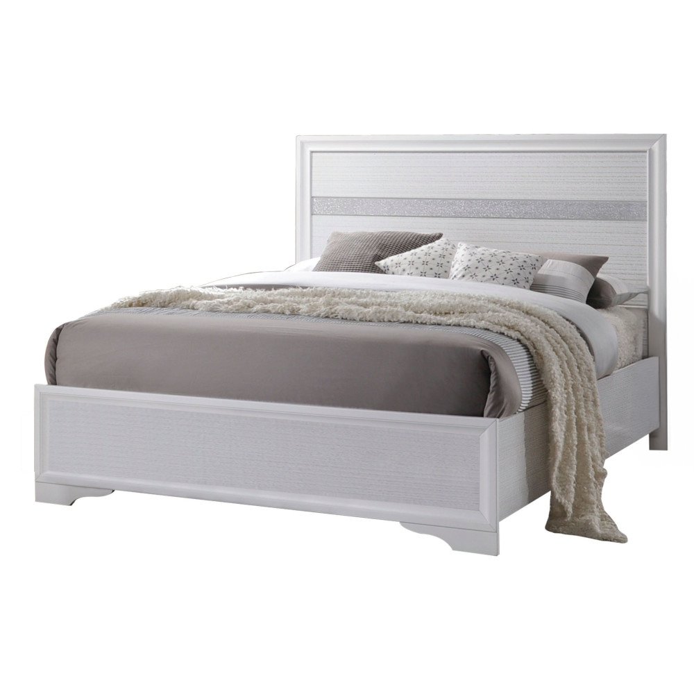Naima Full Bed White. Picture 2