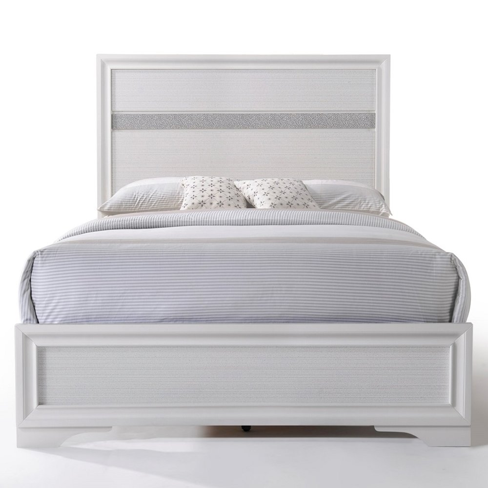 Naima Full Bed White. Picture 3