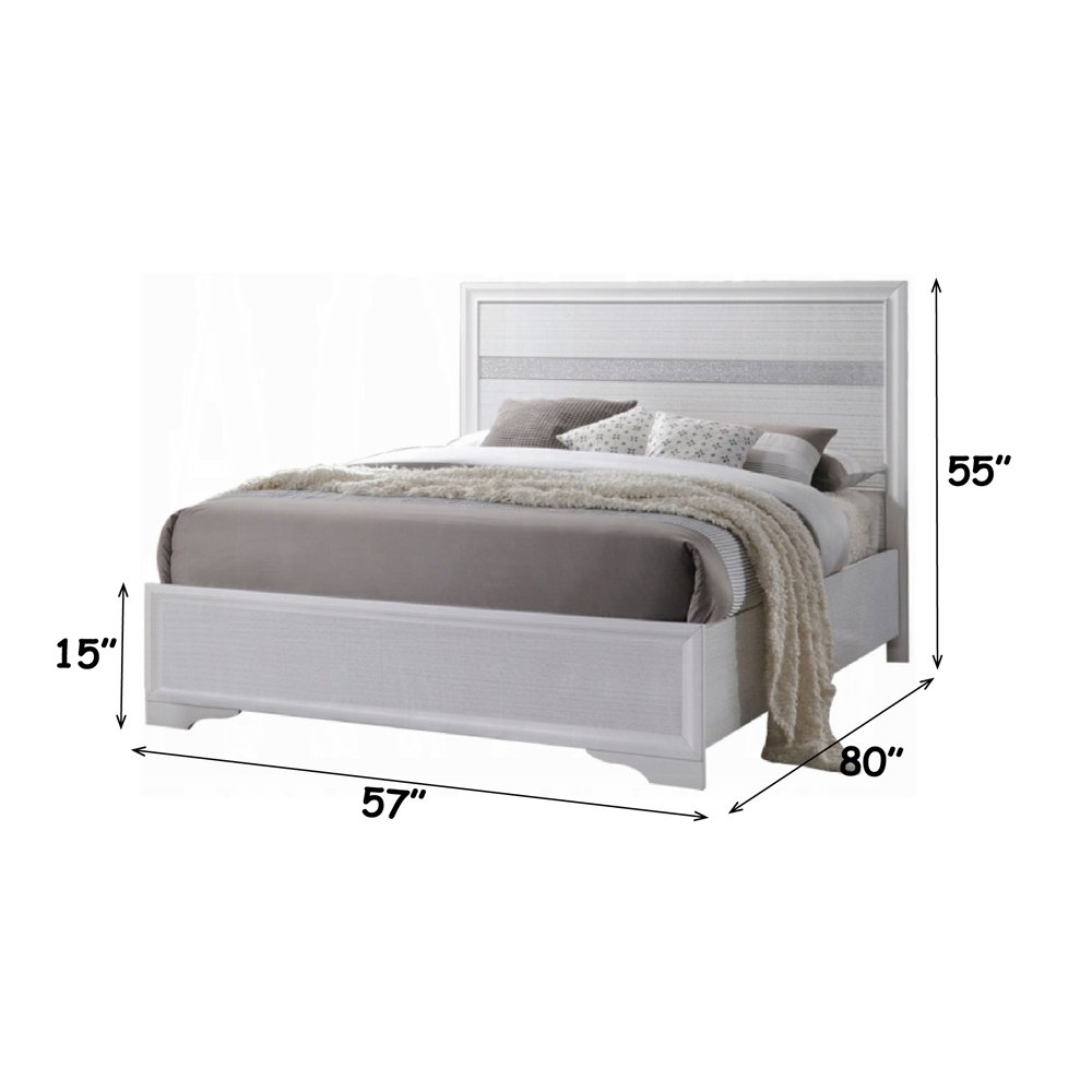 Naima Full Bed White. Picture 6