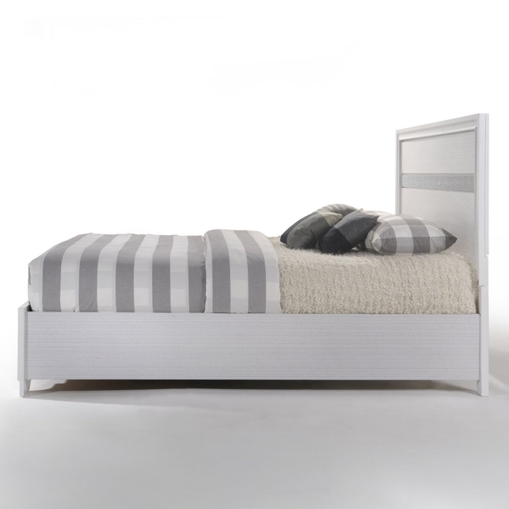 Naima Eastern King Bed w/Storage White. Picture 5