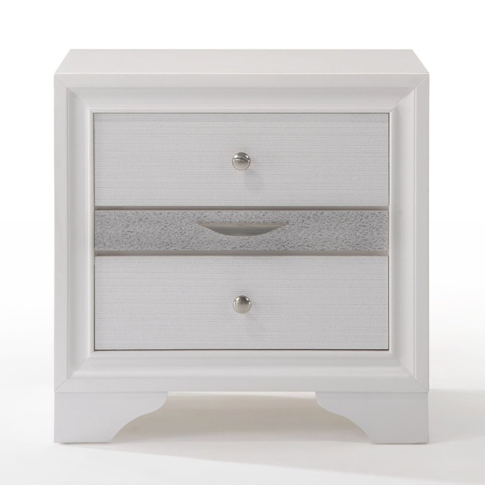 Naima Nightstand White. Picture 3