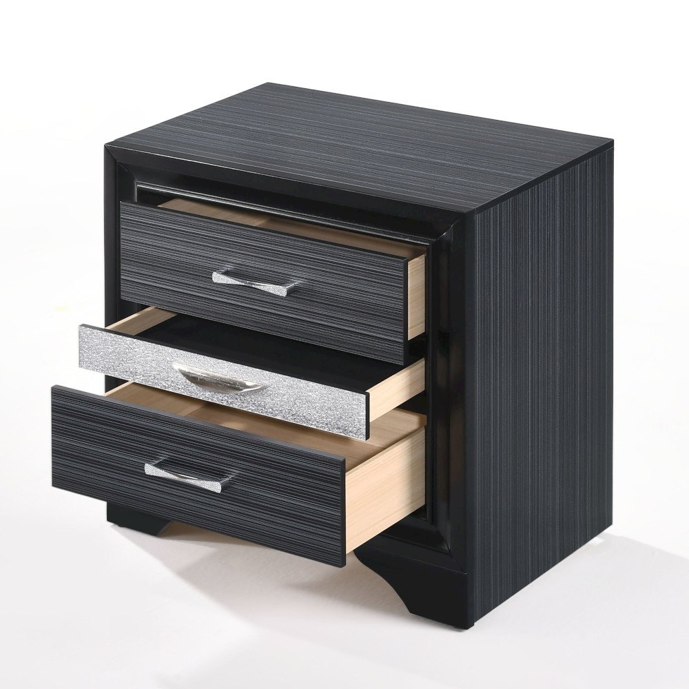 Naima Nightstand Black. Picture 4