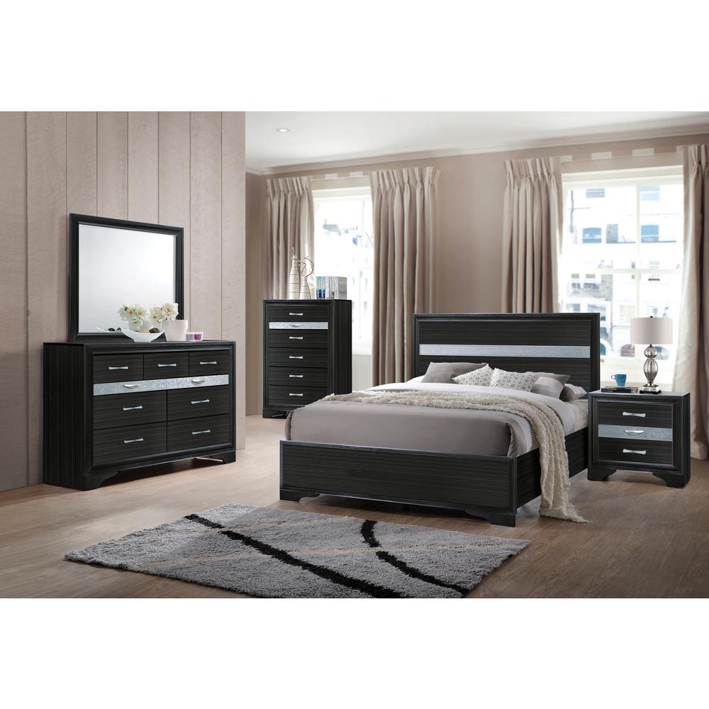 Naima Twin Bed Black. Picture 1
