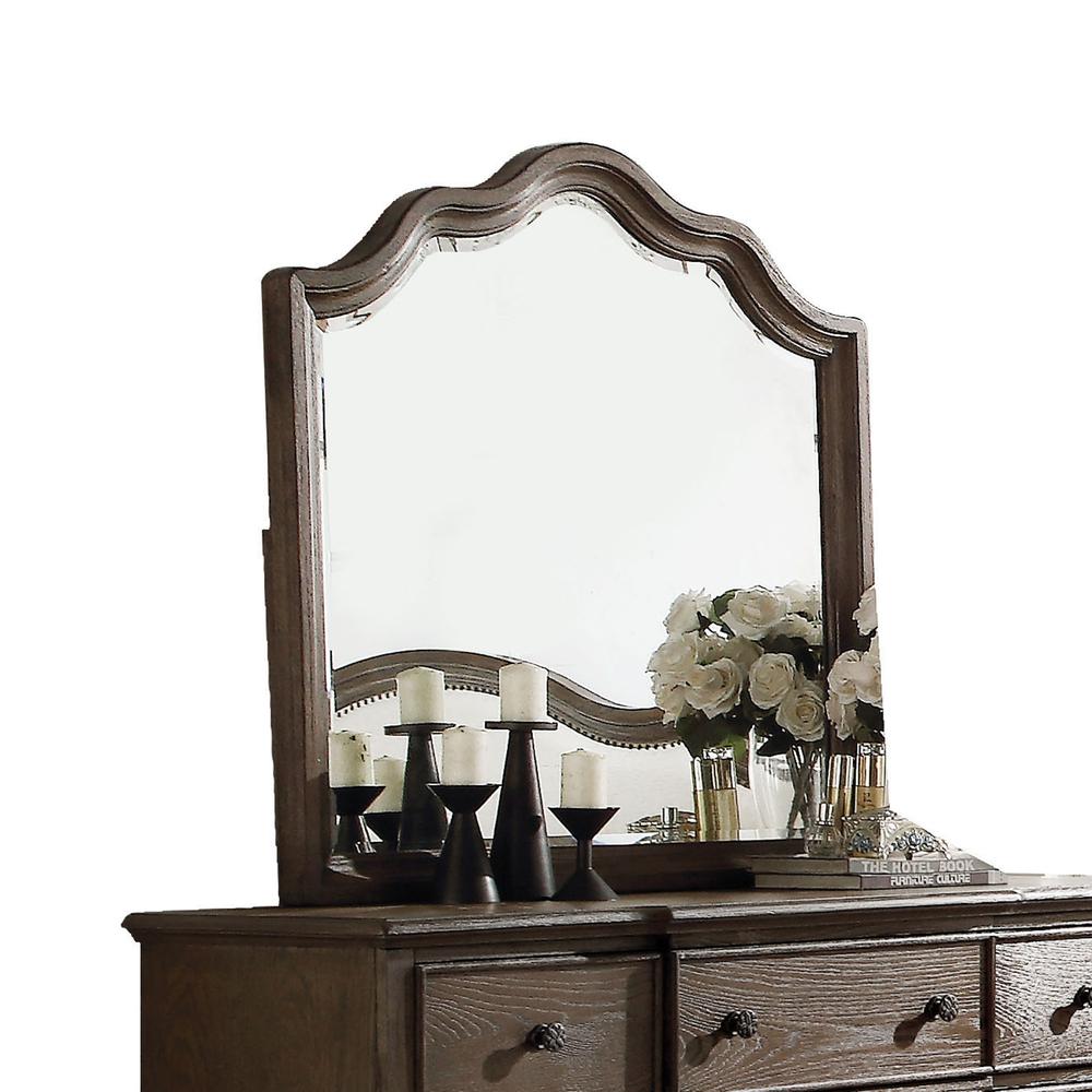 Baudouin Mirror Weathered Oak. Picture 1
