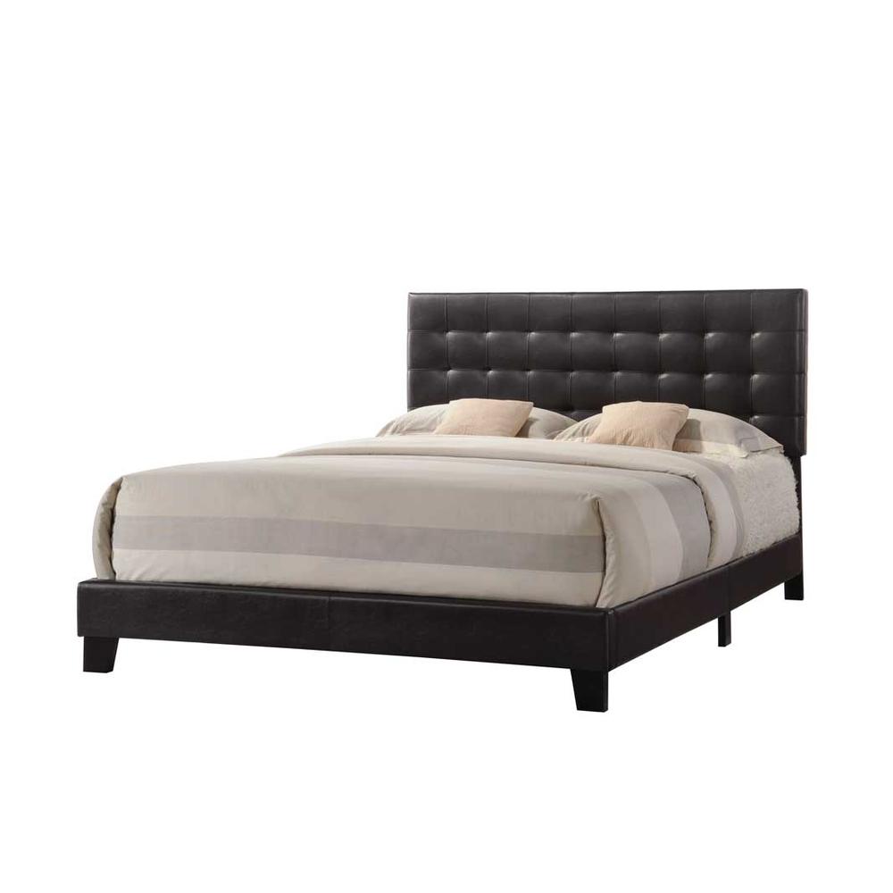 Masate Queen Bed, Espresso PU. Picture 3
