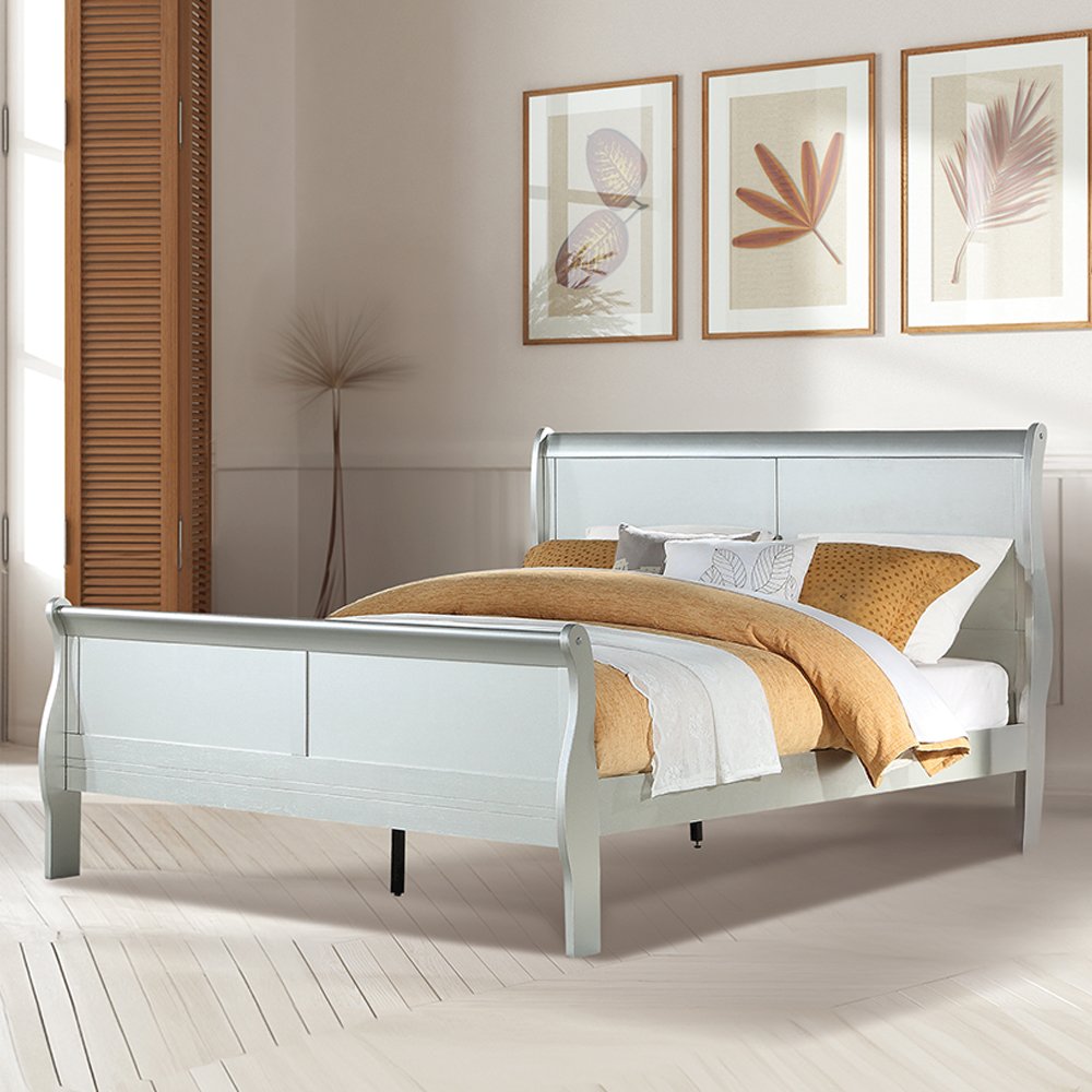 Louis Philippe Eastern King Bed Platinum. Picture 9