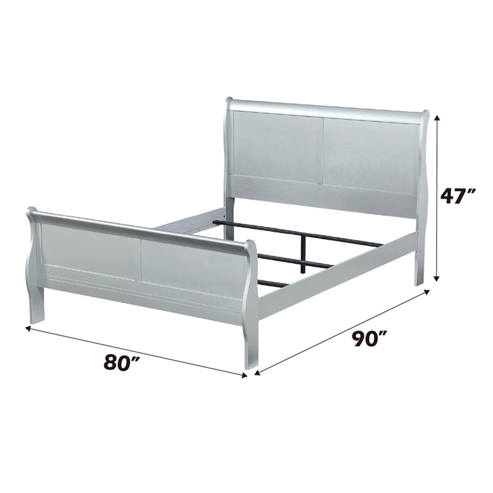 Louis Philippe Eastern King Bed Platinum. Picture 6