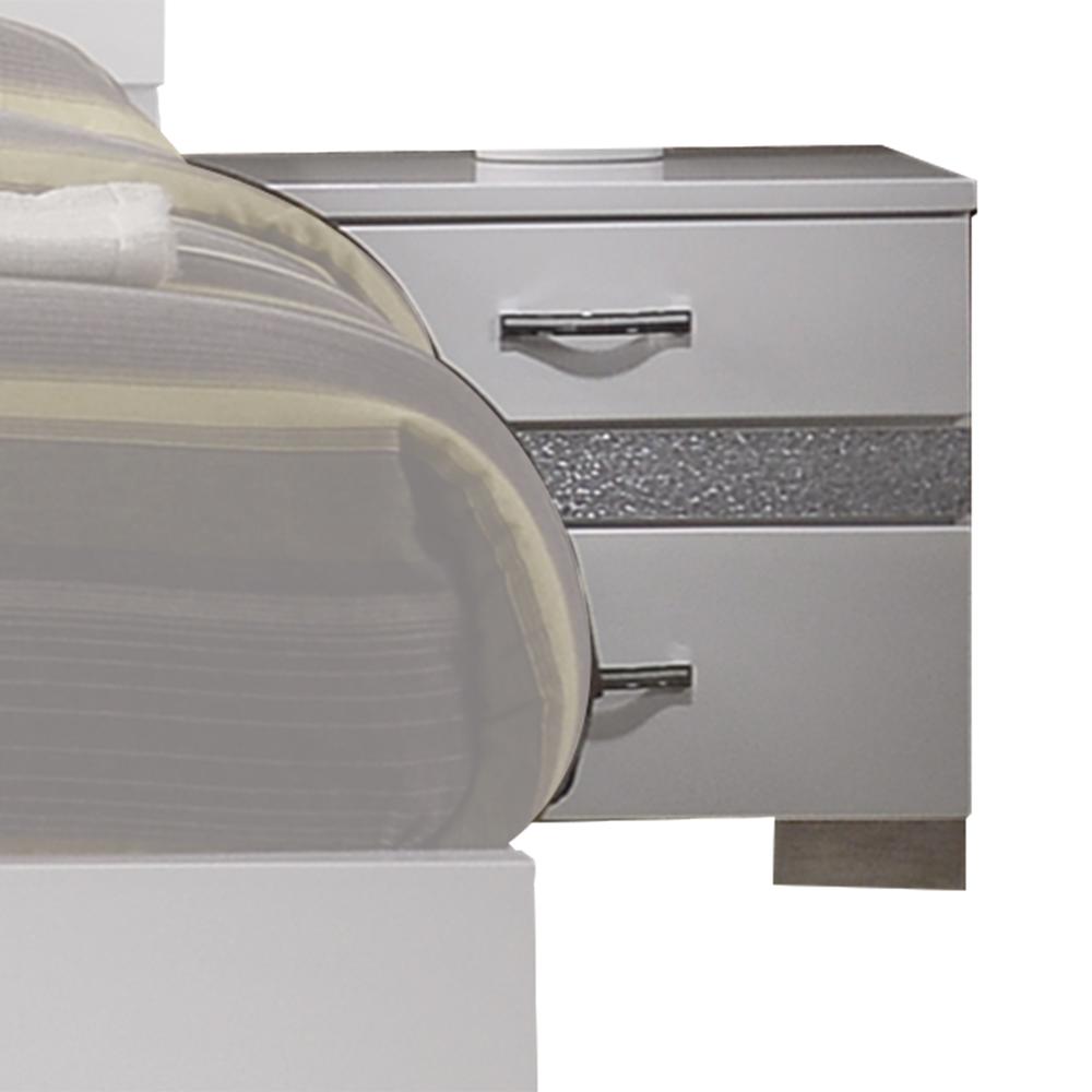 Nightstand, White High Gloss. Picture 1