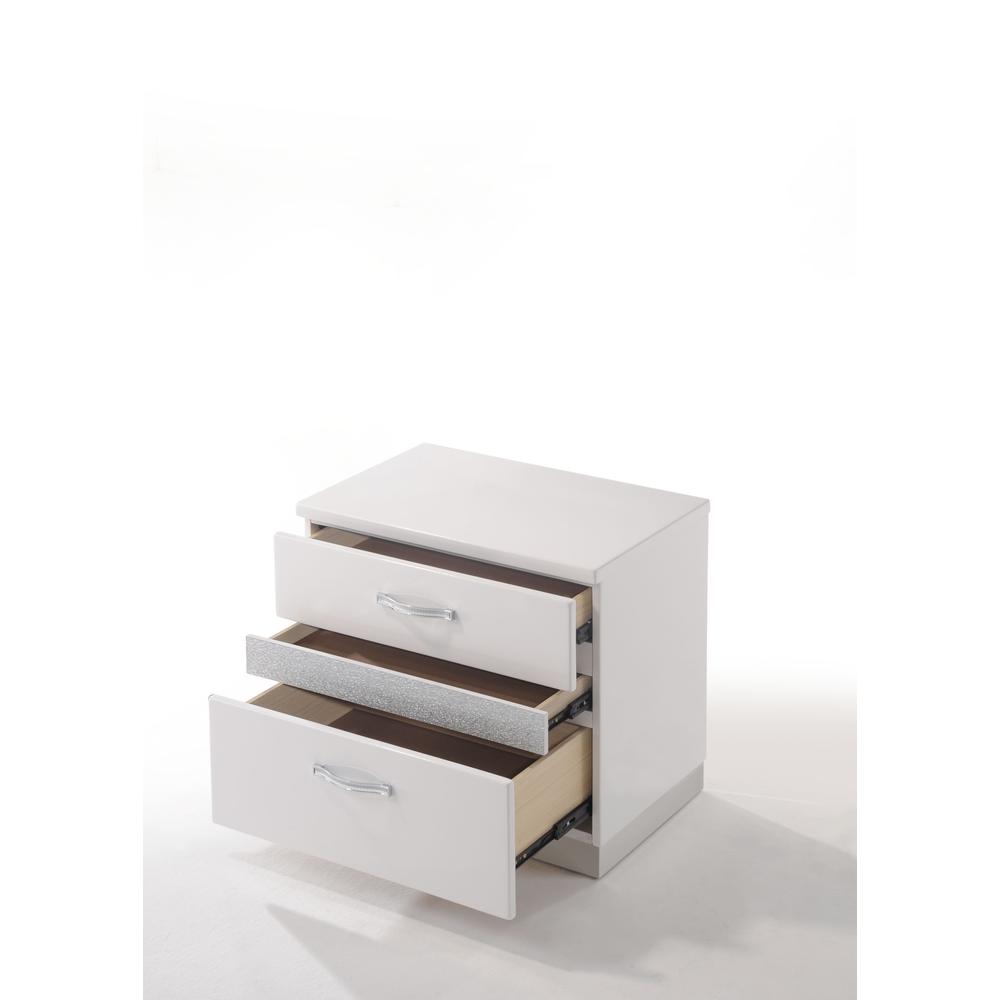 Nightstand, White High Gloss. Picture 5