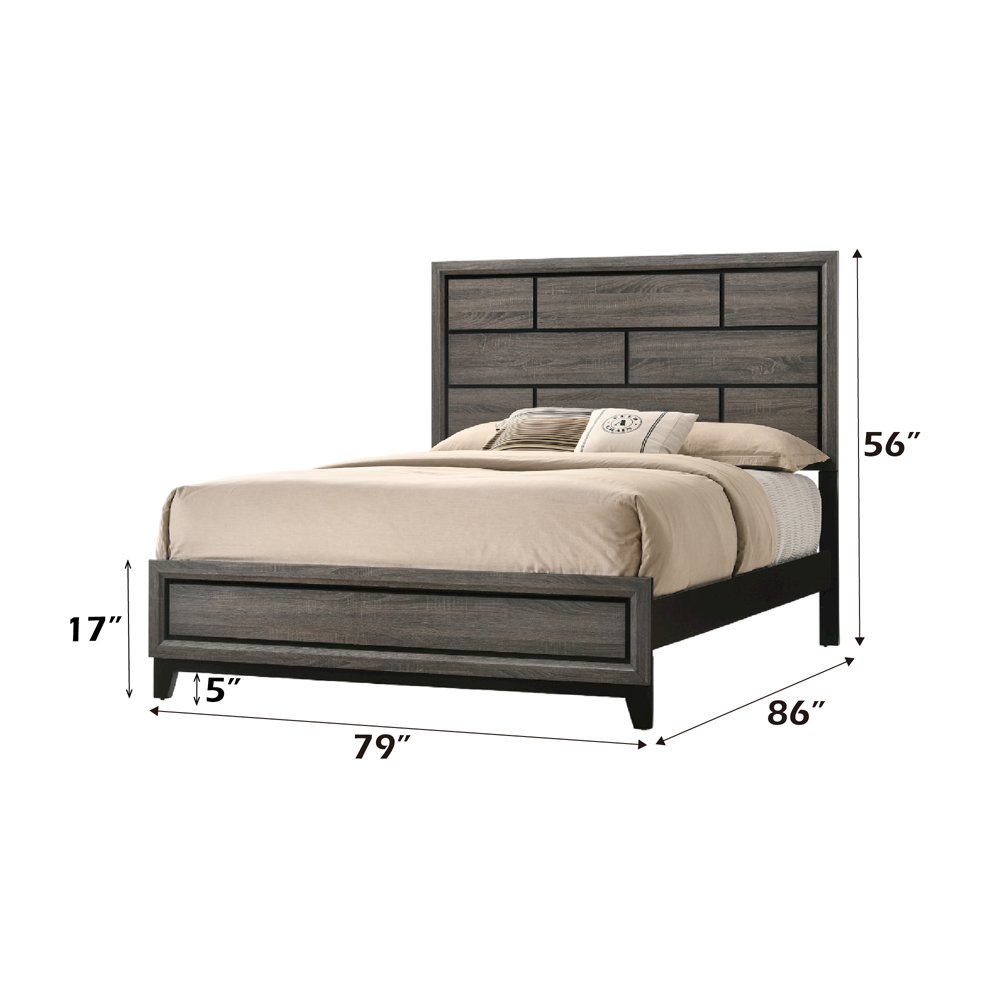 Valdemar Eastern King Bed Weathered Gray. Picture 6