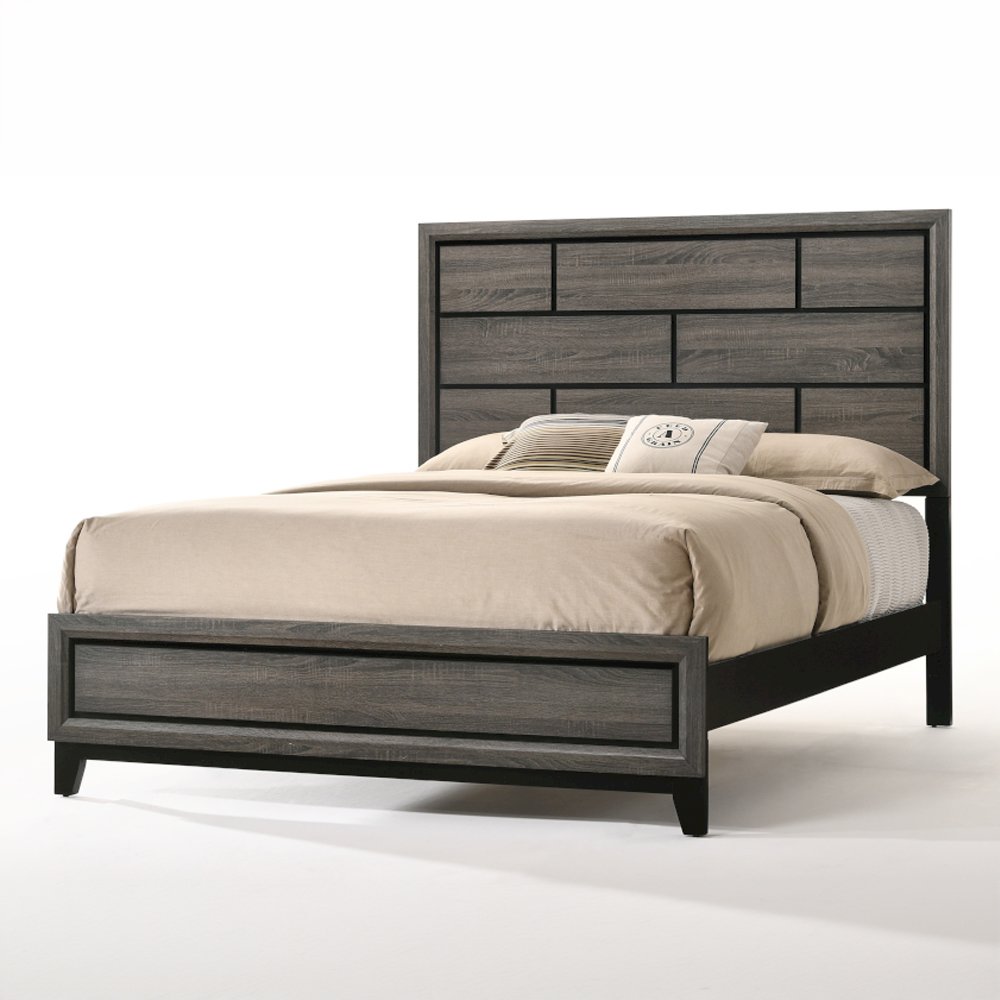 Valdemar Queen Bed Weathered Gray. Picture 2