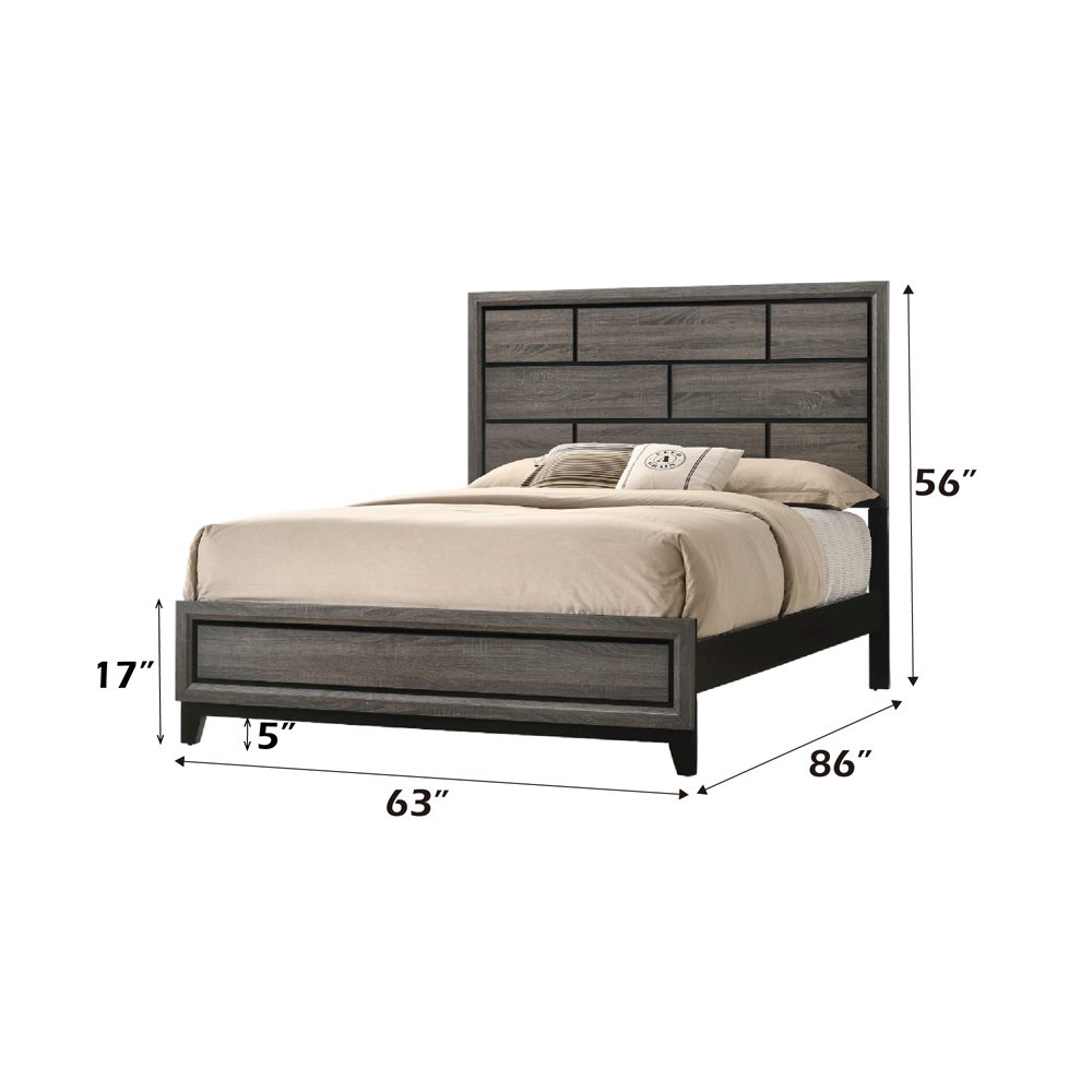 Valdemar Queen Bed Weathered Gray. Picture 6