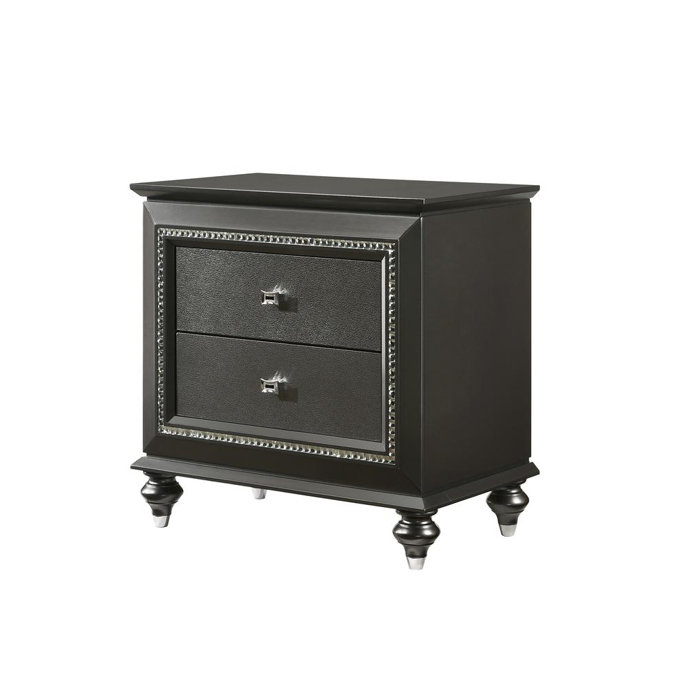 Kaitlyn Nightstand Metallic Gray. Picture 1