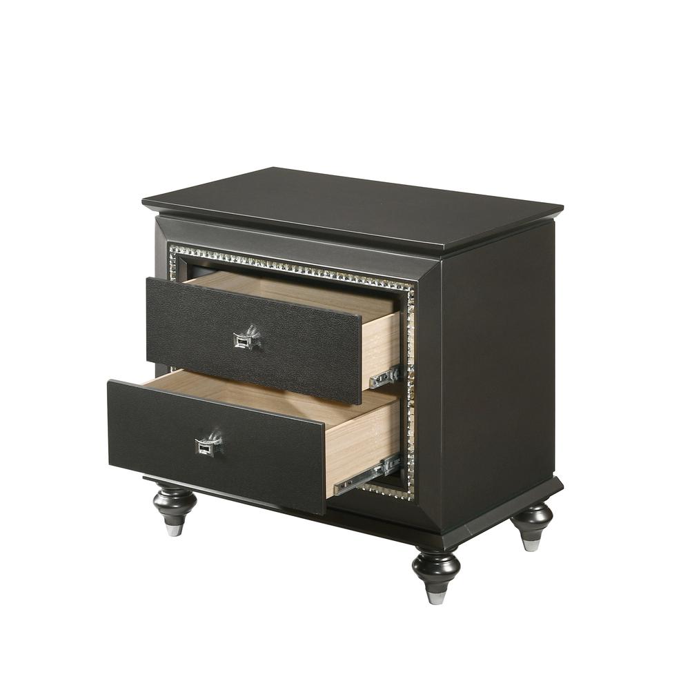 Kaitlyn Nightstand Metallic Gray. Picture 2