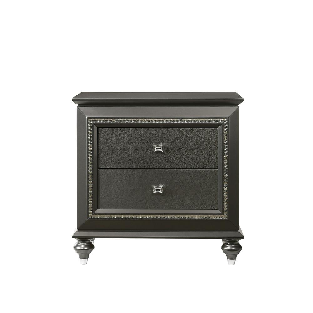 Kaitlyn Nightstand Metallic Gray. Picture 4