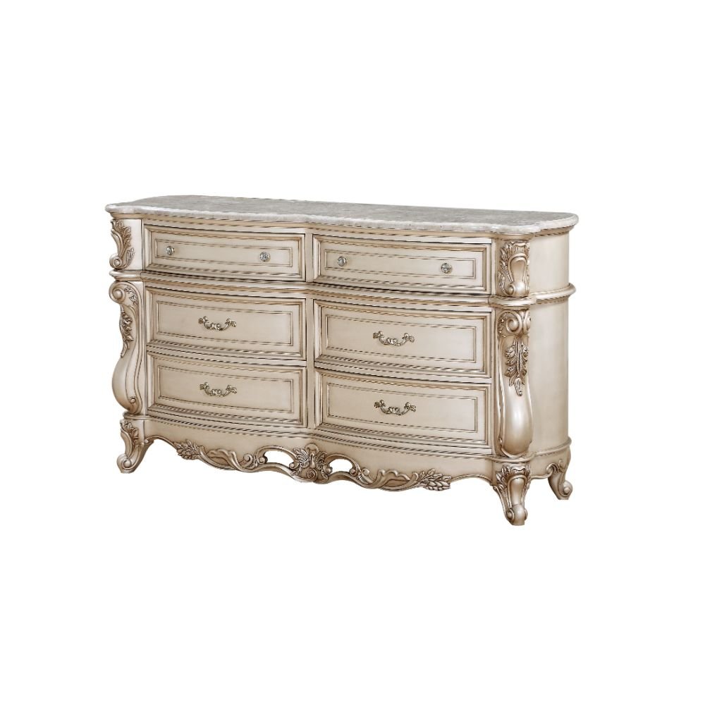 Gorsedd Dresser Natural Marble Top & Golden Ivory. Picture 1