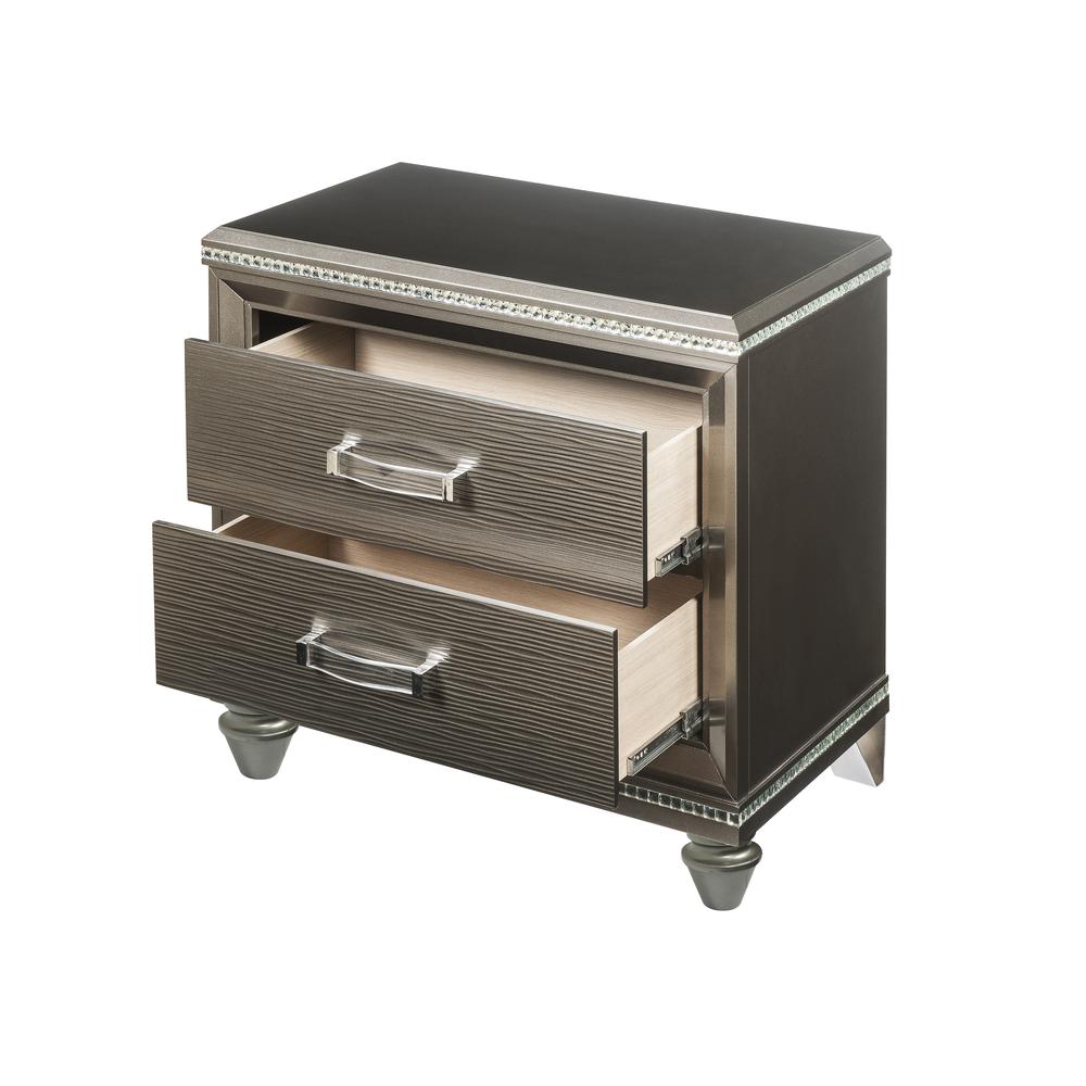 Sadie Nightstand Dark Champagne. Picture 2