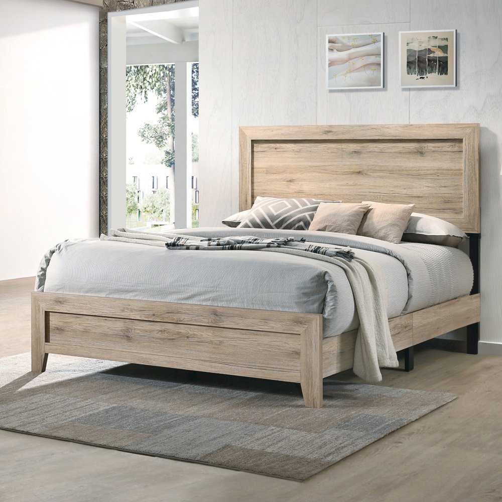 Miquell Eastern King Bed Natural. Picture 1
