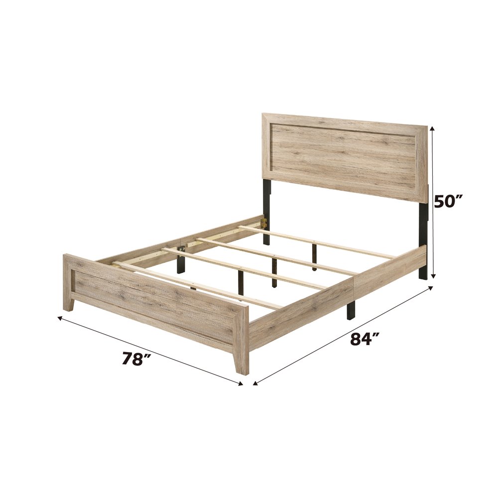 Miquell Eastern King Bed Natural. Picture 5