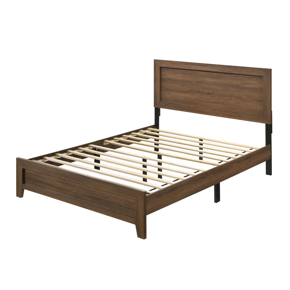 Queen Bed, Oak. Picture 1