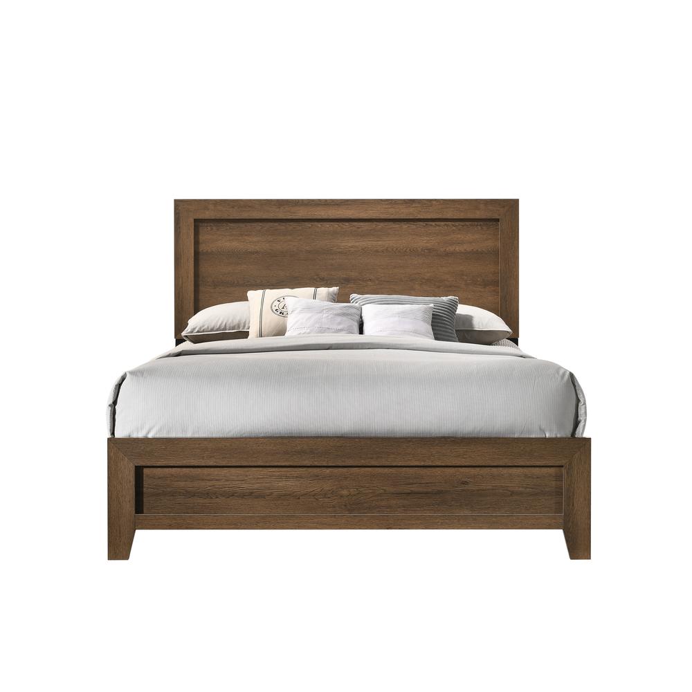 Queen Bed, Oak. Picture 3