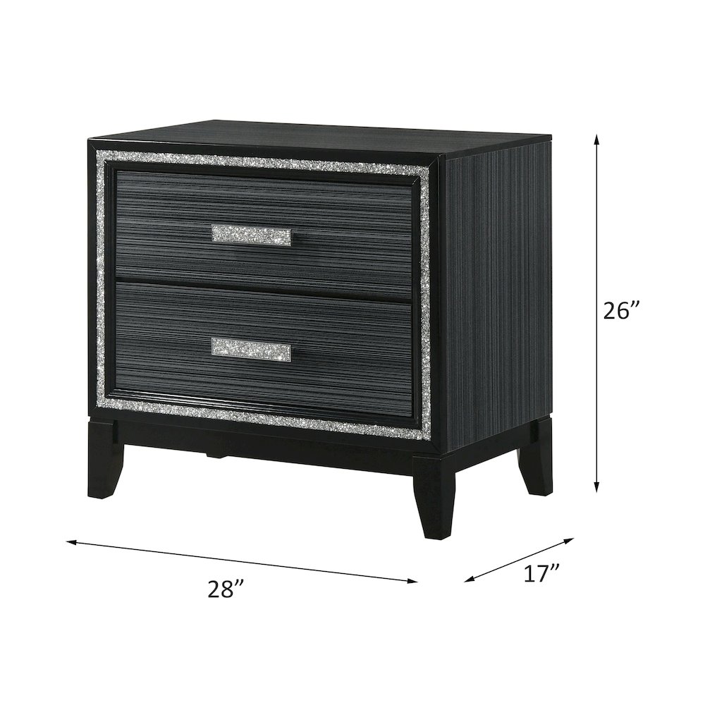 Haiden Nightstand Weathered Black. Picture 7