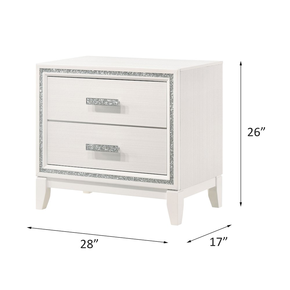 Haiden Nightstand White. Picture 7