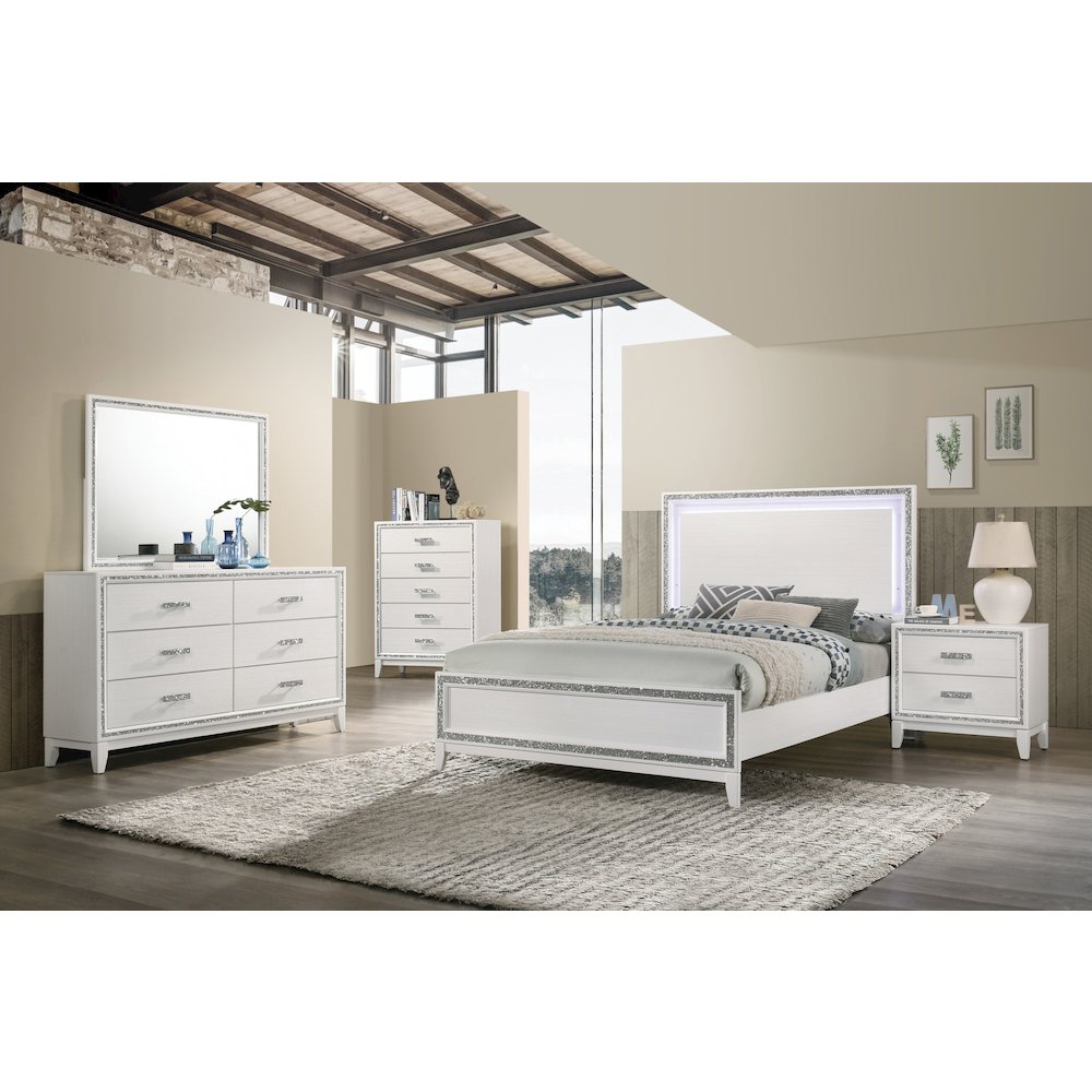 Haiden Nightstand White. Picture 6