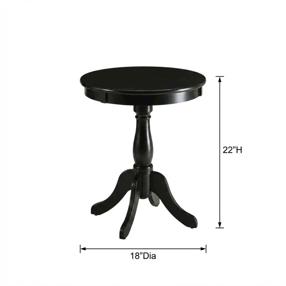Black, Accent Side Table, Quality Build, Durable Wood Frame. Picture 7